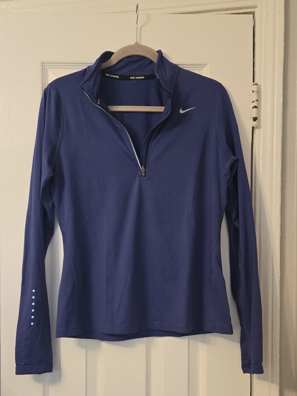 Nike Women's Blue Long-Sleeve Half-Zip Running Top